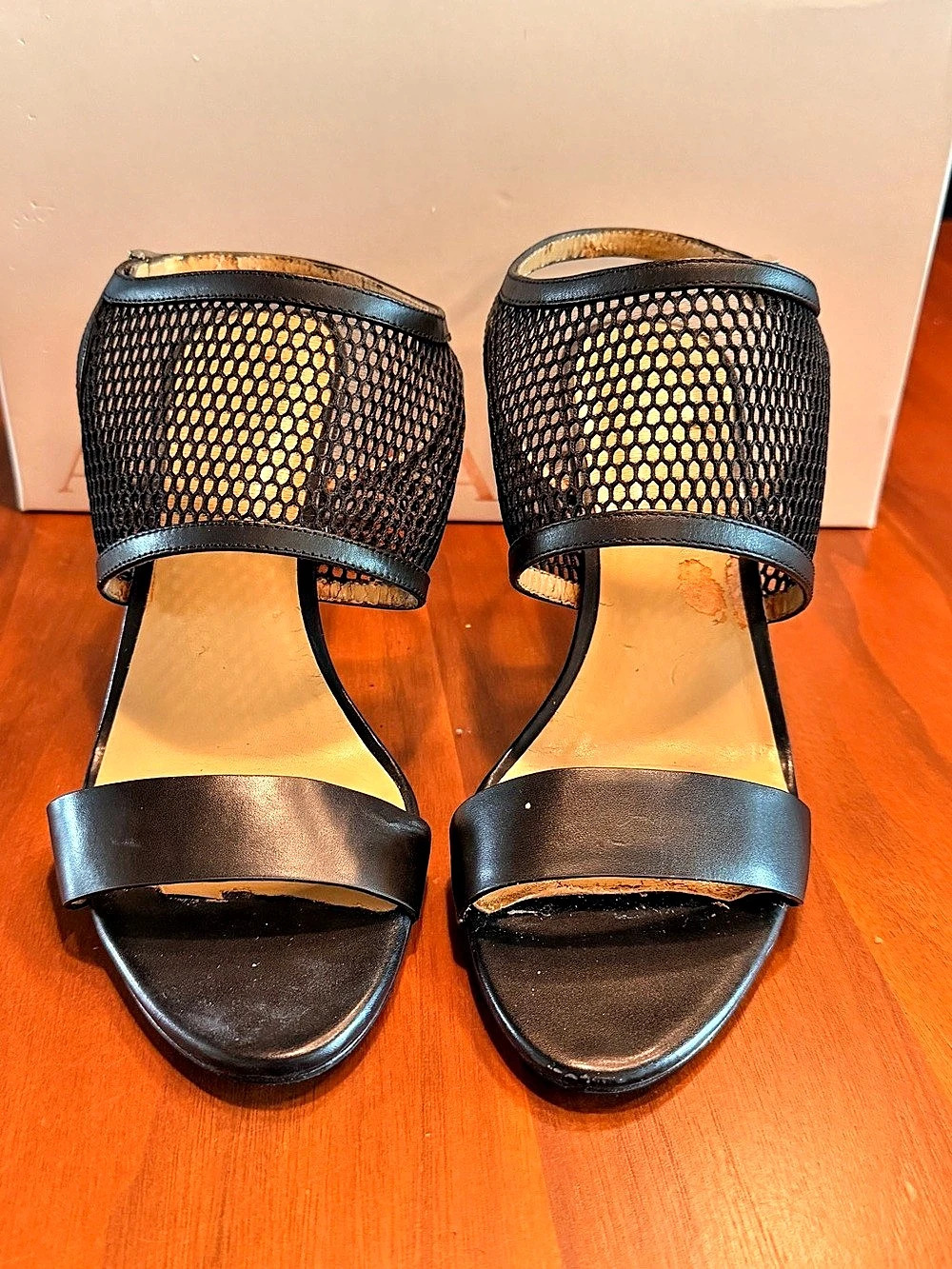 Ann Taylor Emma Mesh Sandal Black Heels